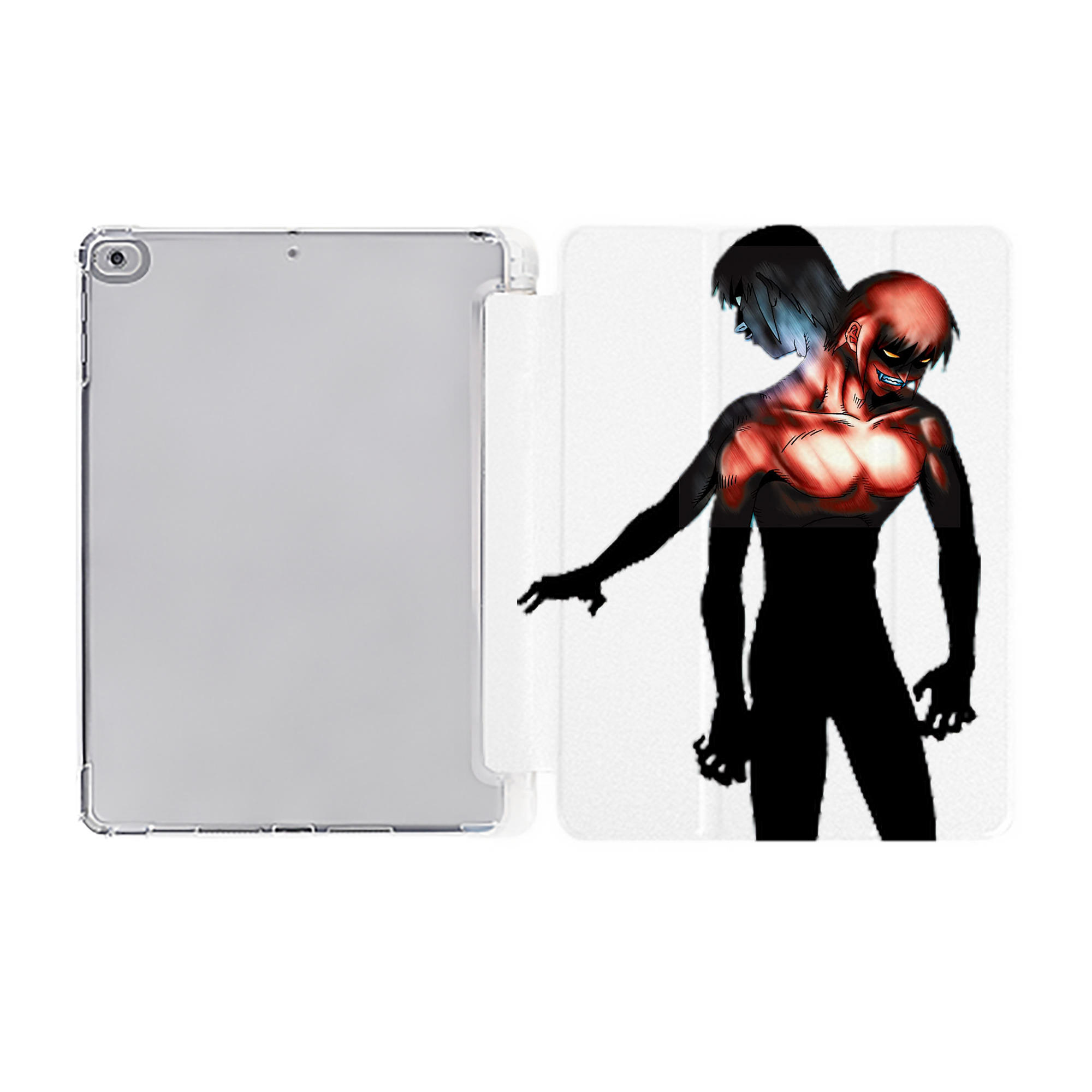 （画像用） 遊☆戯☆王 Yu-Gi-Oh! IPad ケース ペン収納付き 三つ折りスタンド PUレザー×シリコン 対応機種9.5/10.5/10.9インチ